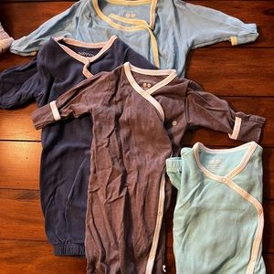 4 baby spy sleeping gowns. 3 are size 0-3 month, 1 is 3-6 month